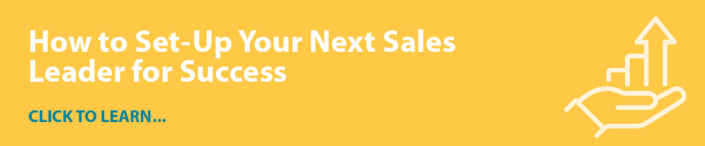 How to set your next sales leader up for success.